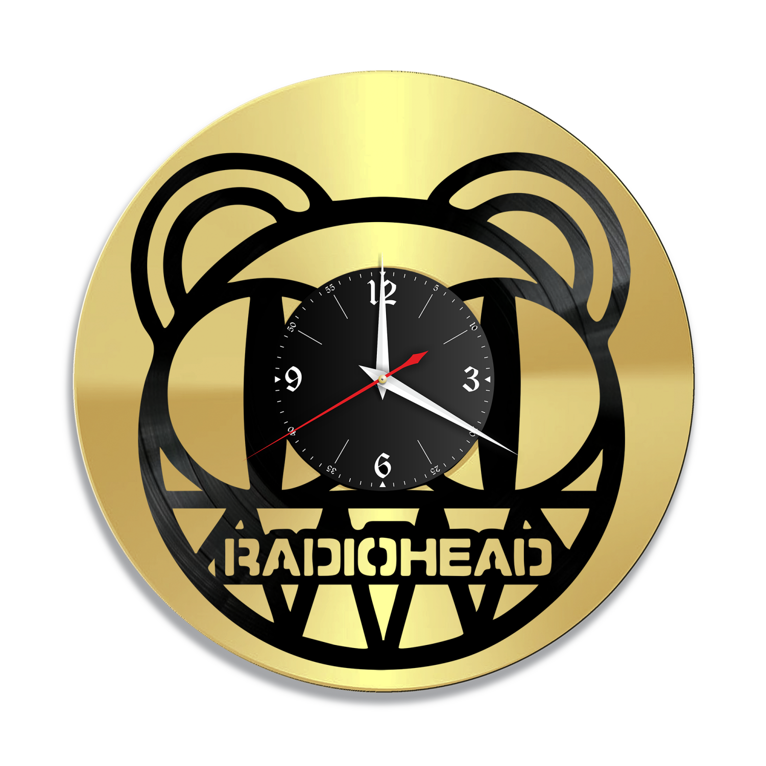 Часы настенные "группа Radiohead, золото" из винила, №2 VW-10144-1