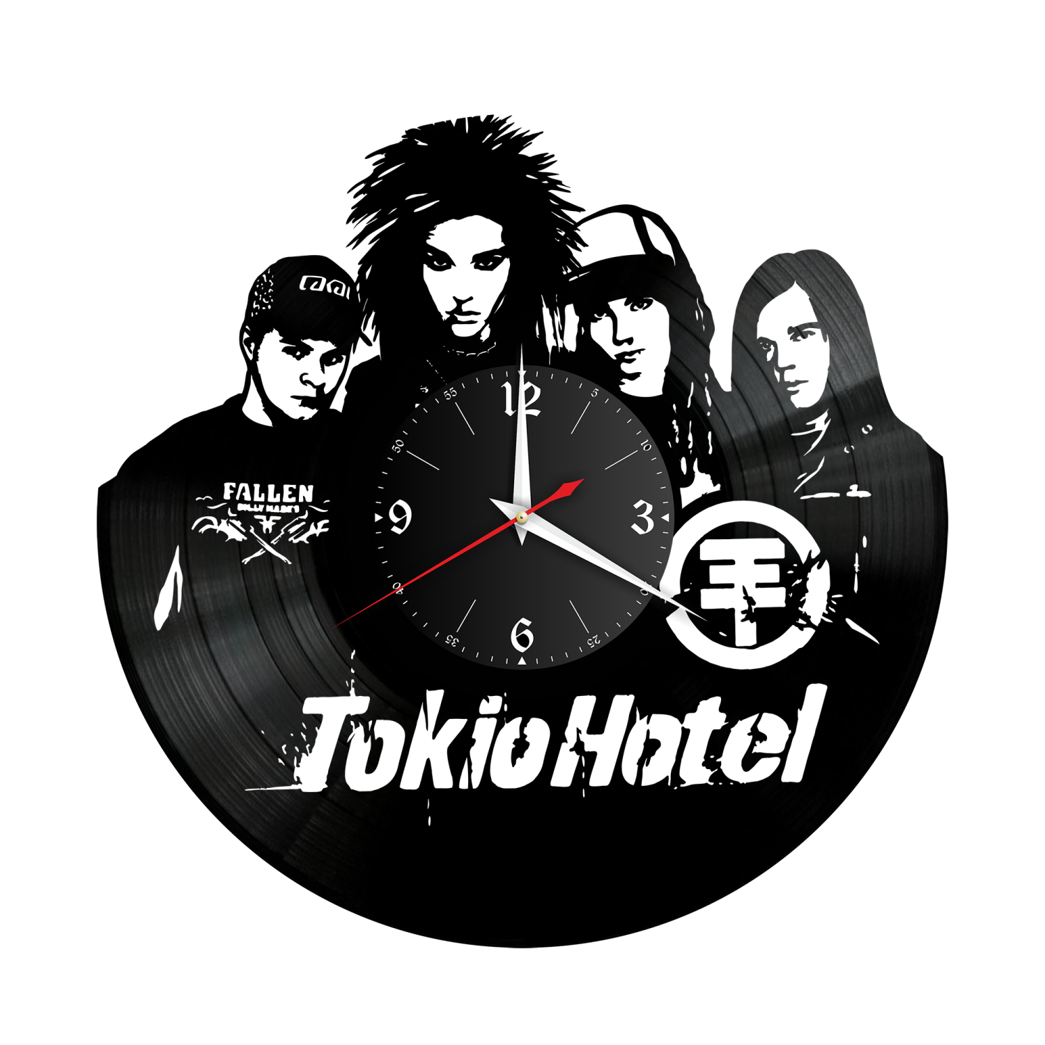 Часы настенные "группа Tokio Hotel" из винила, №1 VW-12012