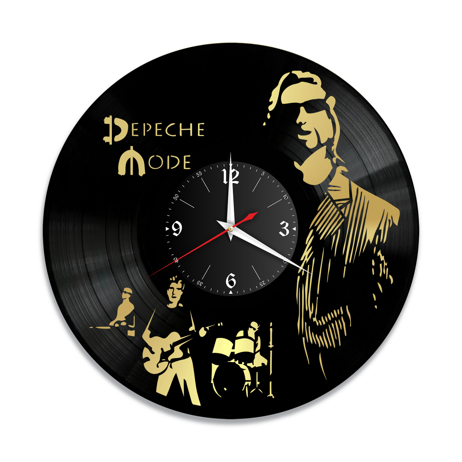 Часы настенные "группа Depeche Mode, золото" из винила, №3 VW-10093-1