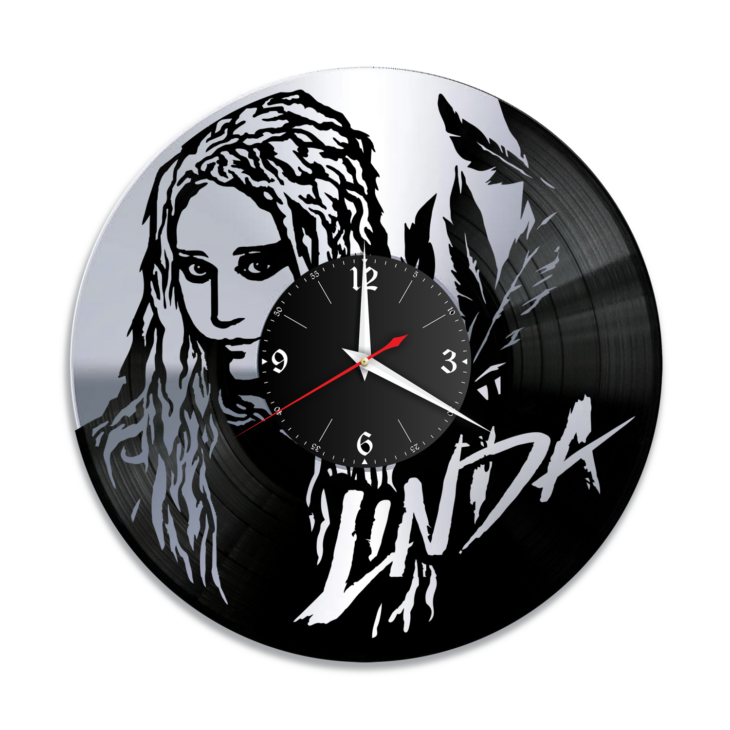 Часы настенные "Линда, серебро" из винила, №1 VW-10209-2