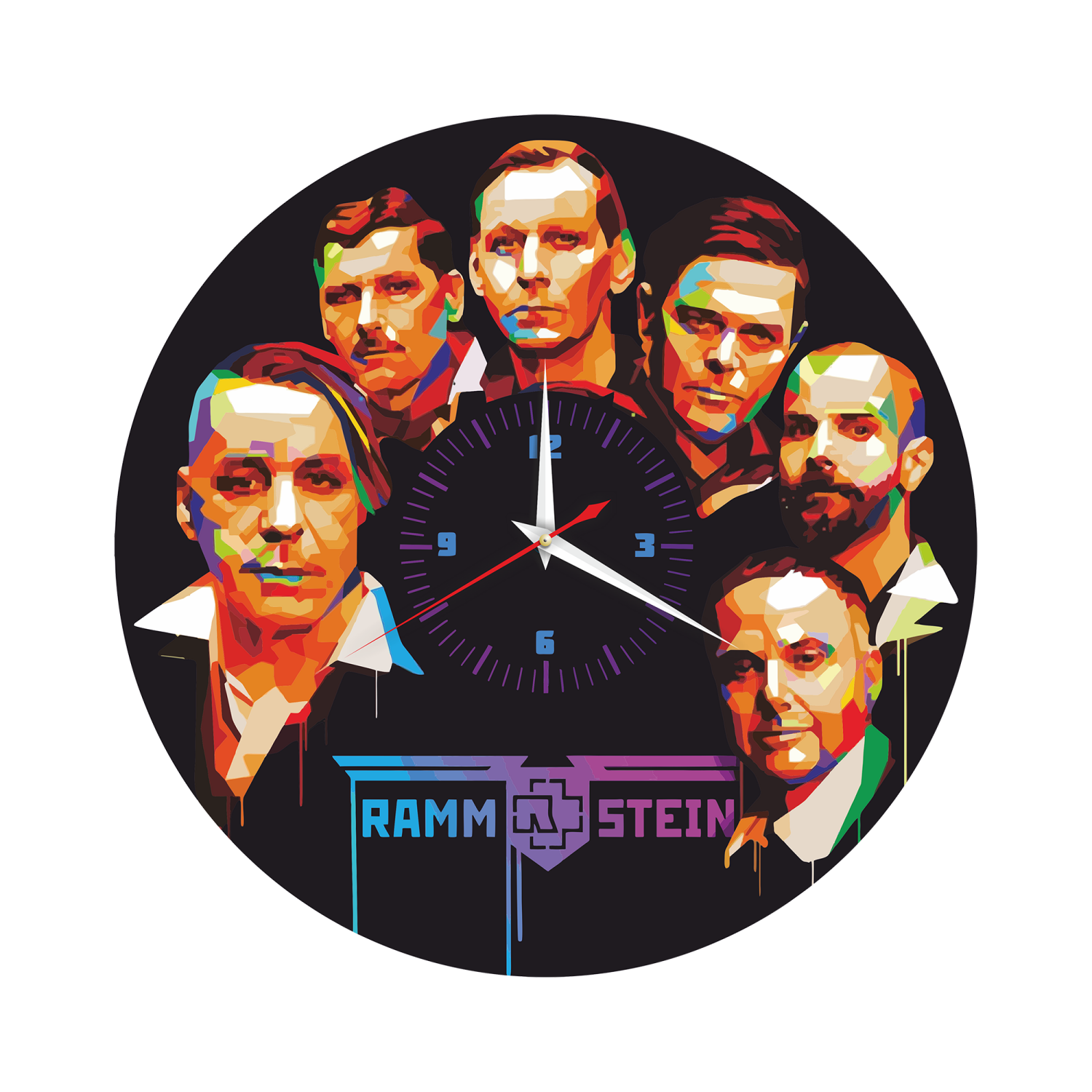 Часы настенные "группа Rammstein" из винила, №1, с принтом VW-11040
