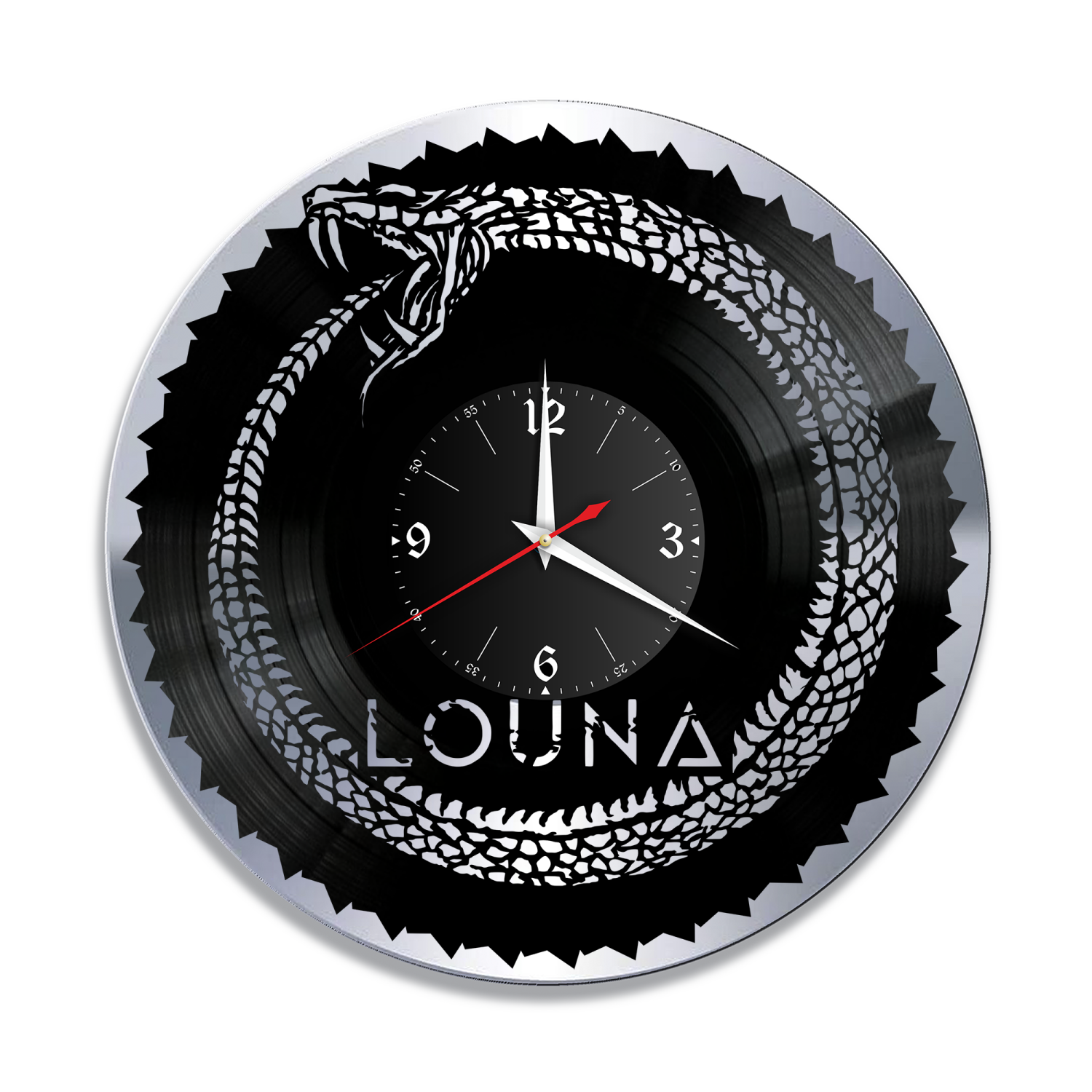 Часы настенные "группа Louna, серебро" из винила, №2 VW-10819-2
