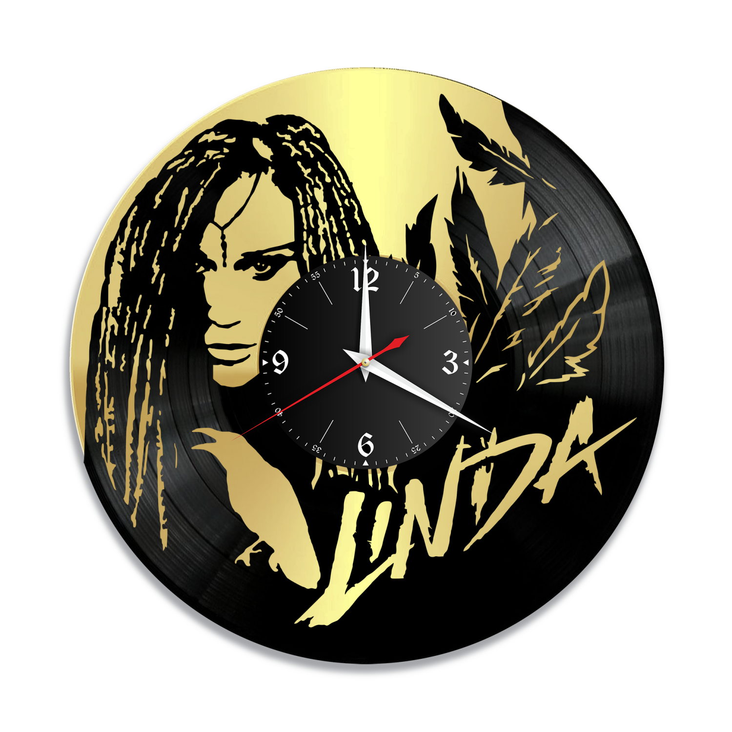 Часы настенные "Линда, золото" из винила, №2 VW-10210-1