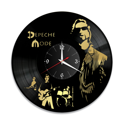 Часы настенные "группа Depeche Mode, золото" из винила, №3