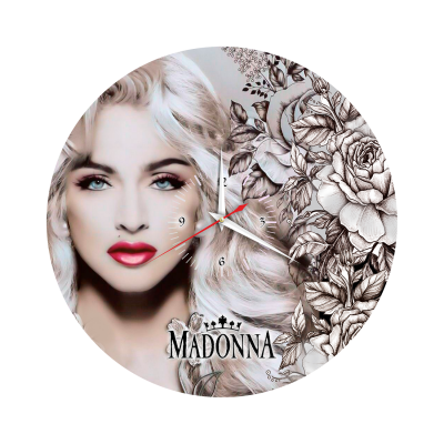 Часы настенные "Madonna" из винила, №1, с принтом