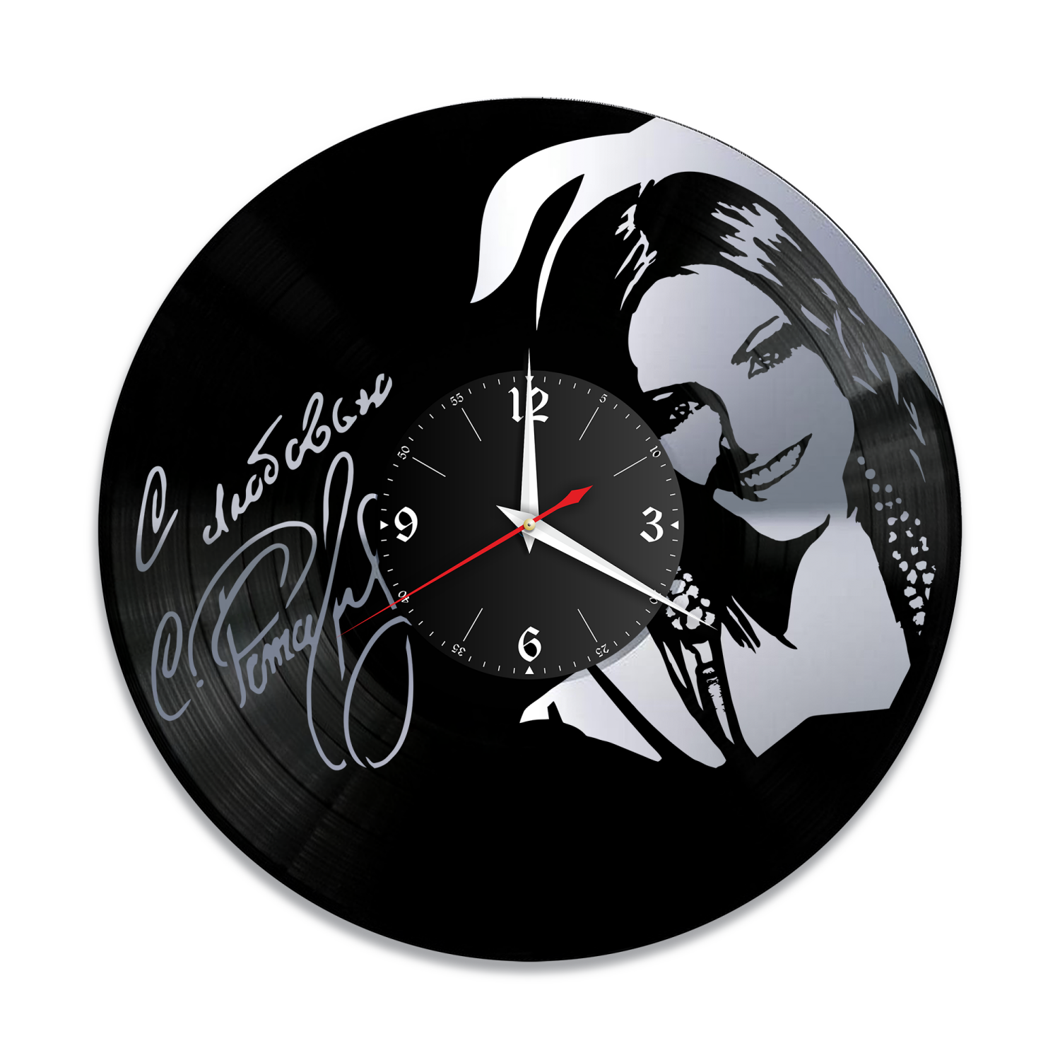 Часы настенные "София Ротару, серебро" из винила, №1 VW-10215-2