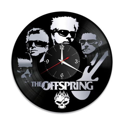 Часы настенные "группа The Offspring, серебро" из винила, №1