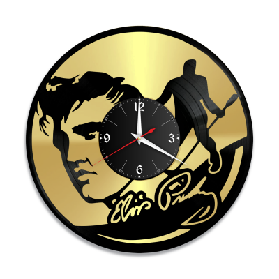 Часы настенные "Элвис Пресли (Elvis Presley), золото" из винила, №3