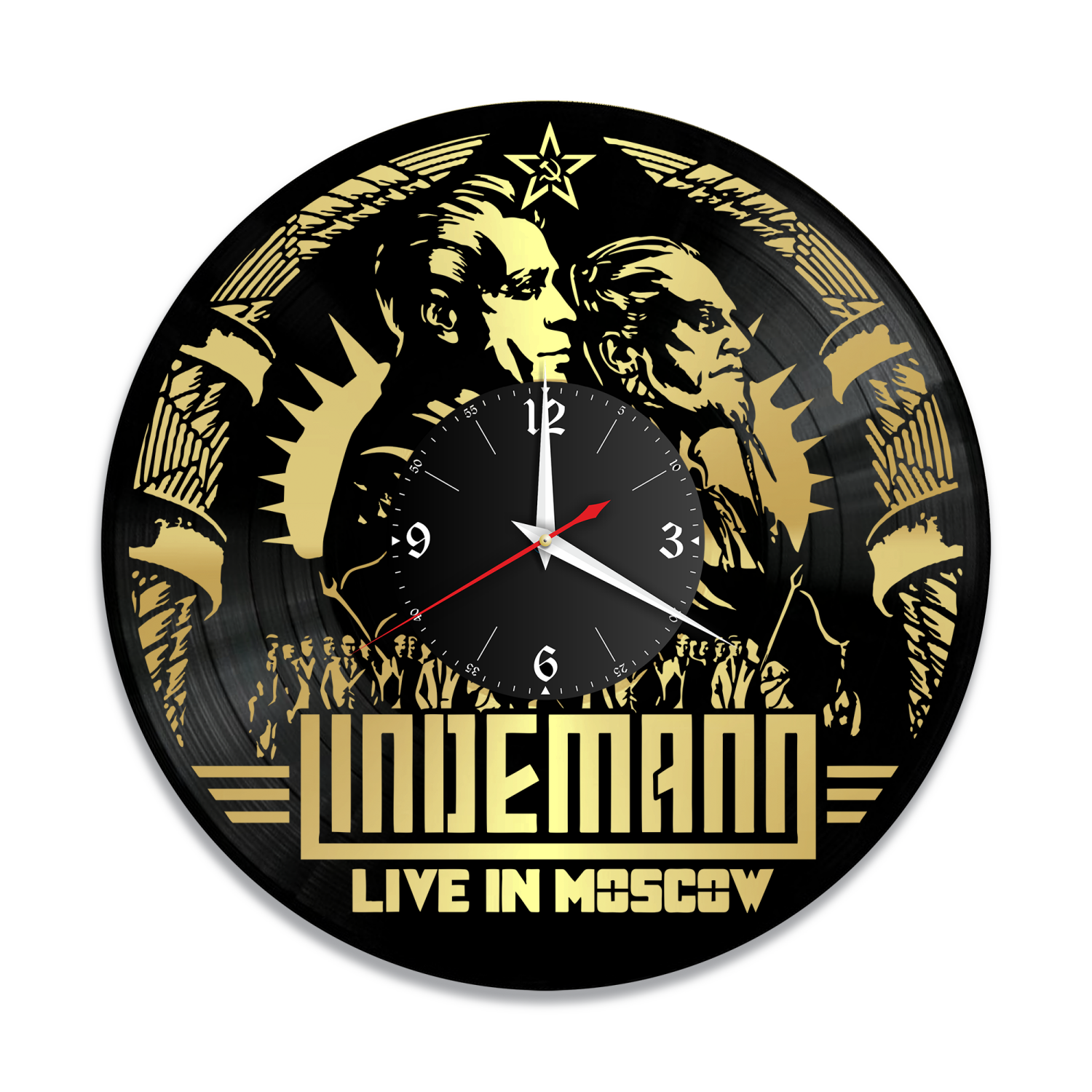 Часы настенные "Lindemann, золото" из винила, №1 VW-10818-1