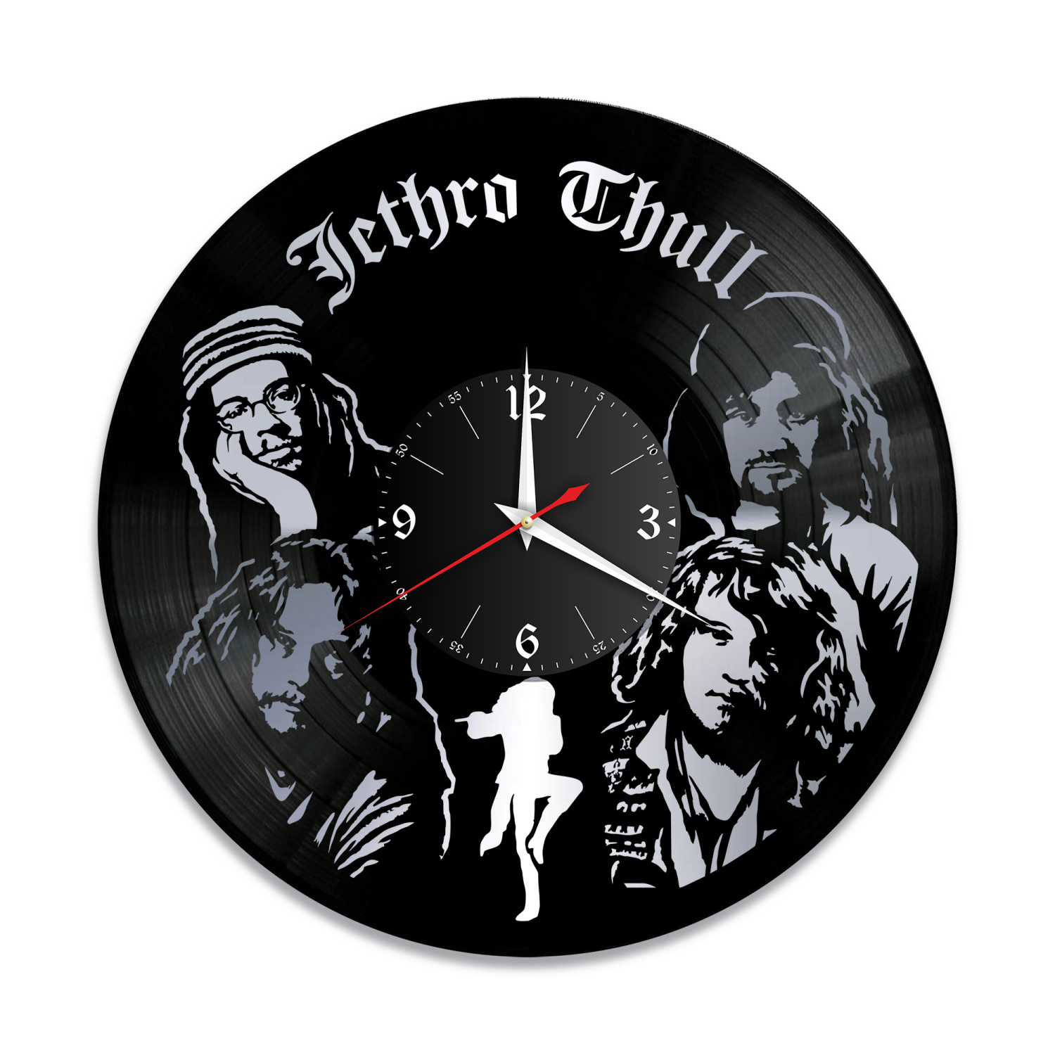 Часы настенные "группа Jethro Tull, серебро" из винила, №1 VW-10102-2