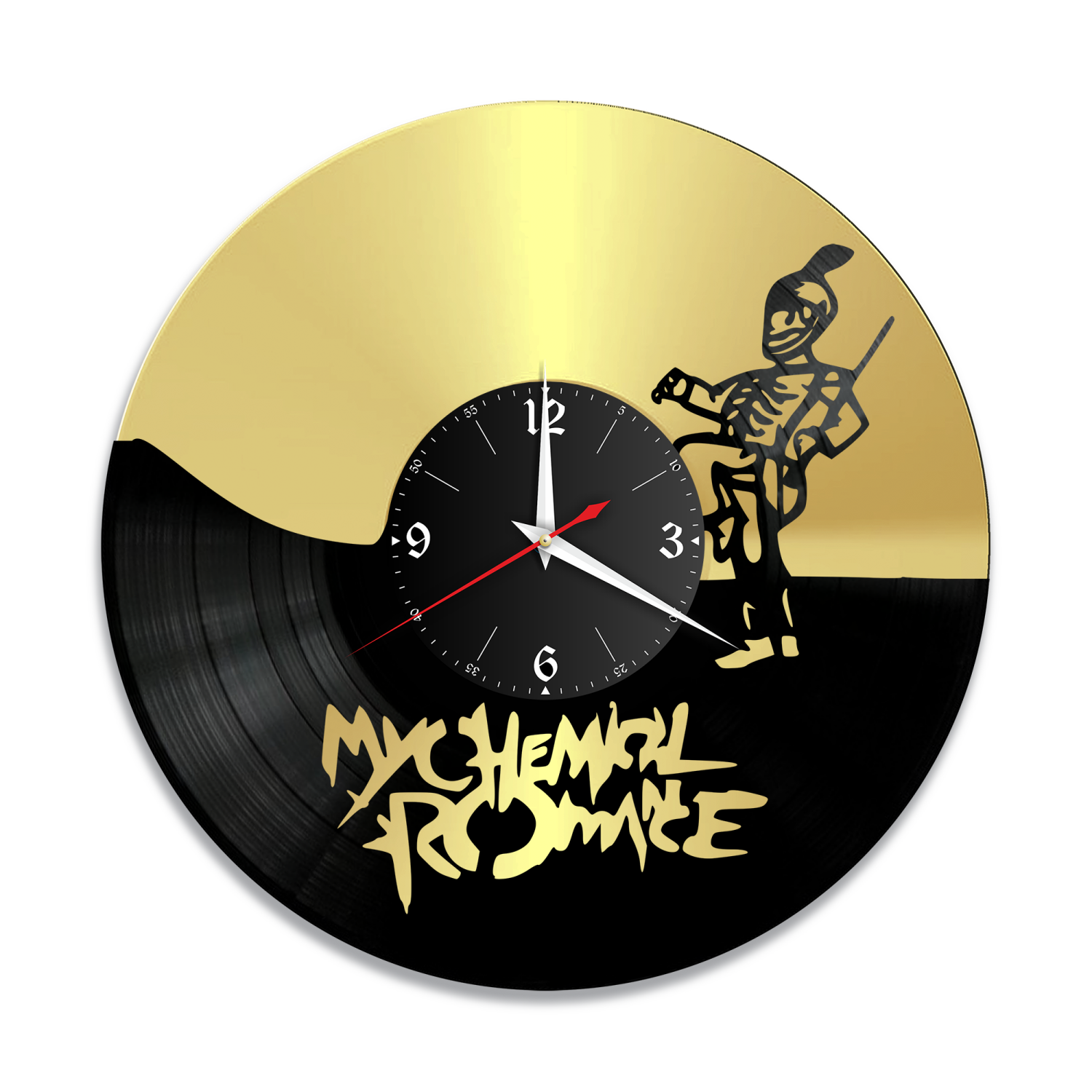 Часы настенные "группа My Chemical Romance, золото" из винила, №1 VW-10123-1