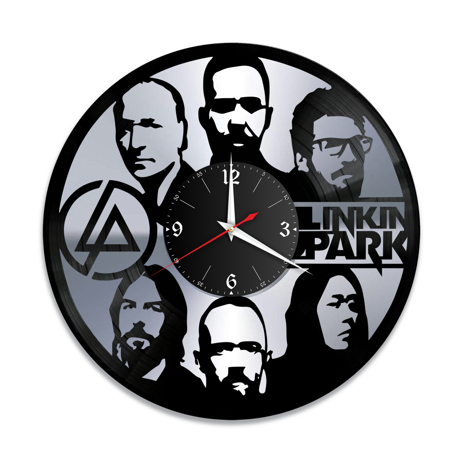 Часы настенные "группа Linkin Park, серебро" из винила, №5 VW-10113-2