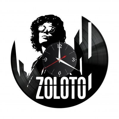 Часы настенные "Группа ZOLOTO" из винила, №1