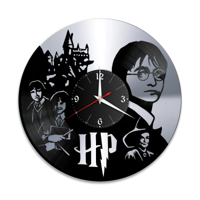 Часы настенные "Гарри Поттер, серебро" из винила, №3