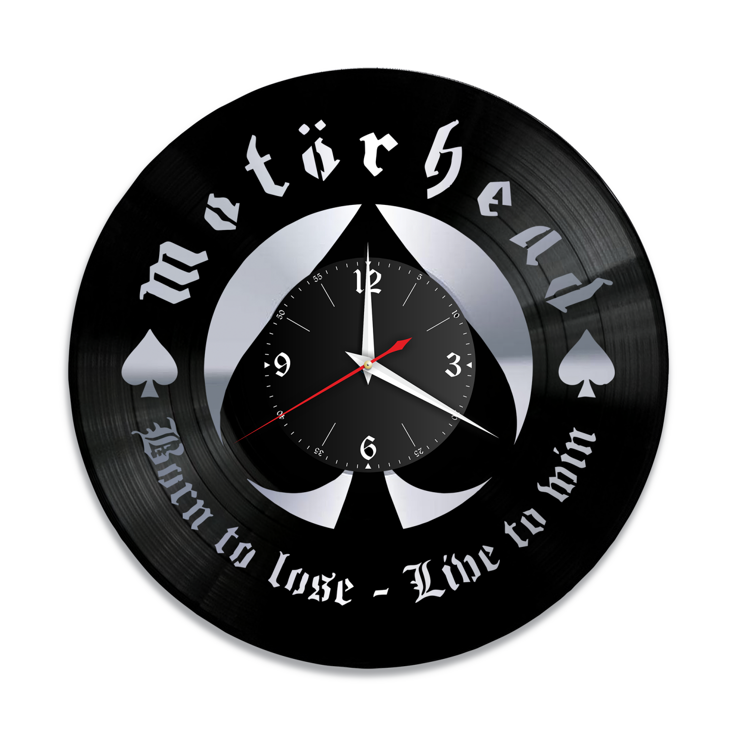 Часы настенные "группа Motorhead, серебро" из винила, №2 VW-10122-2