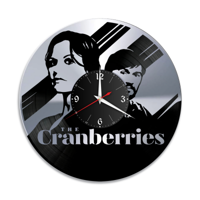 Часы настенные "группа The Cranberries, серебро" из винила, №1