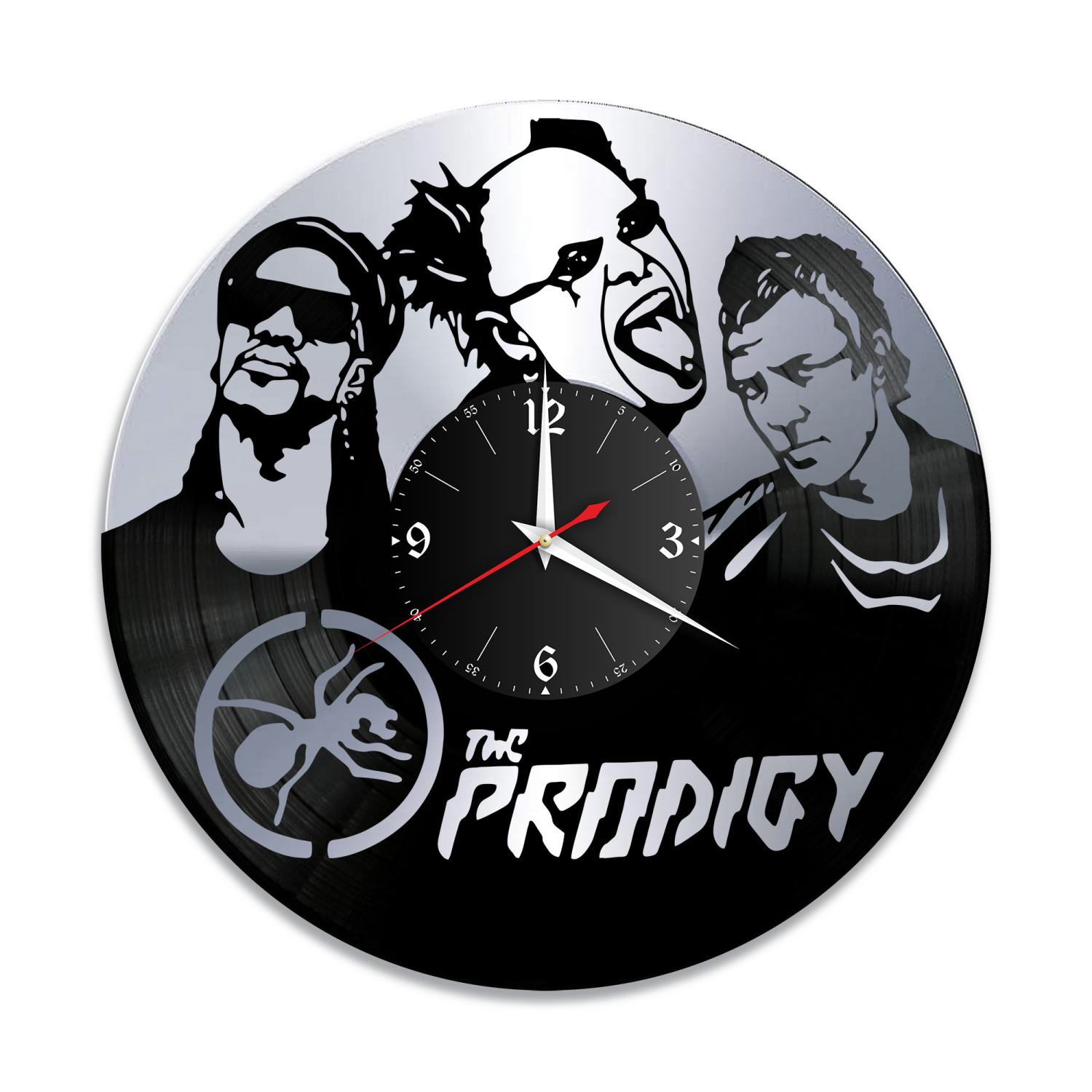 Часы настенные "группа The Prodigy, серебро" из винила, №1 VW-10227-2