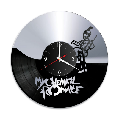 Часы настенные "группа My Chemical Romance, серебро" из винила, №1