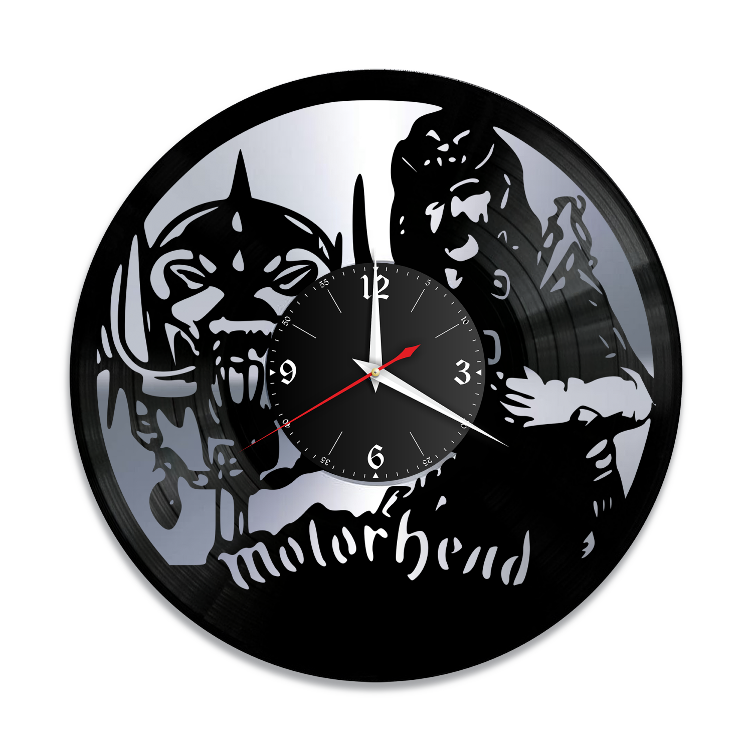 Часы настенные "группа Motorhead, серебро" из винила, №1 VW-10121-2