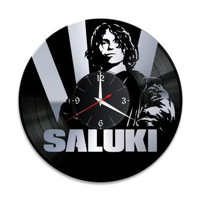 Часы настенные "Группа Saluki, серебро" из винила, №1