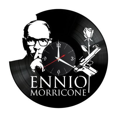 Часы настенные "Эннио Морриконе (Ennio Morricone)" из винила, №1