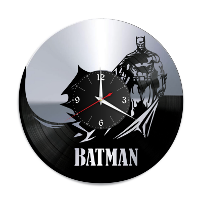 Часы настенные "Бэтмен (Batman), серебро" из винила, №5