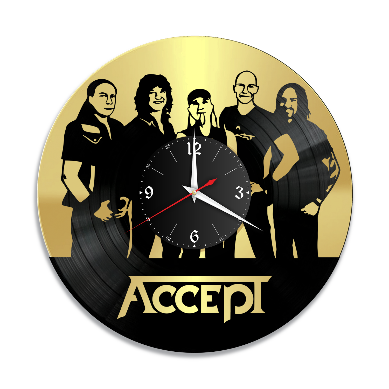 Часы настенные "группа Accept (new), золото" из винила, №1 VW-10076-1