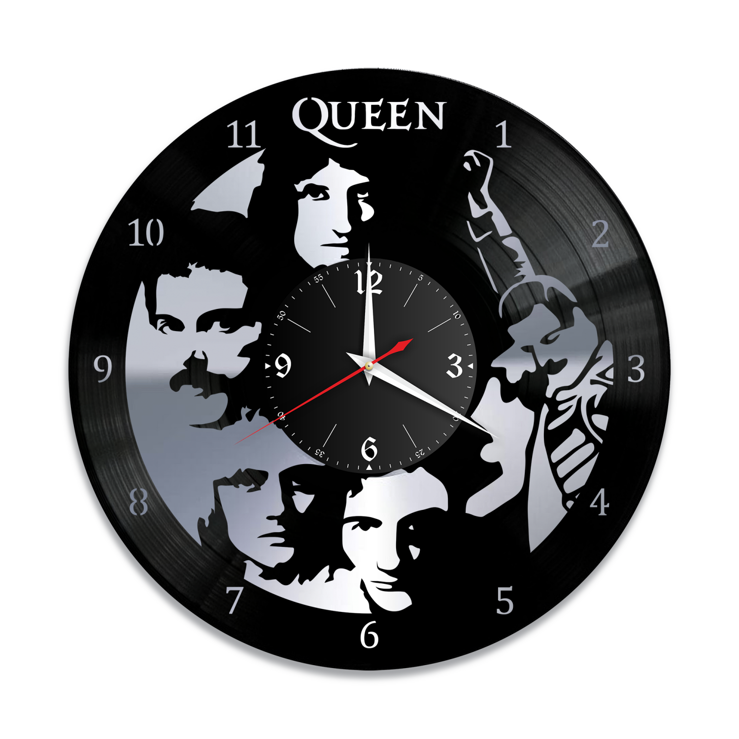 Часы настенные "группа Queen, серебро" из винила, №5 VW-10139-2