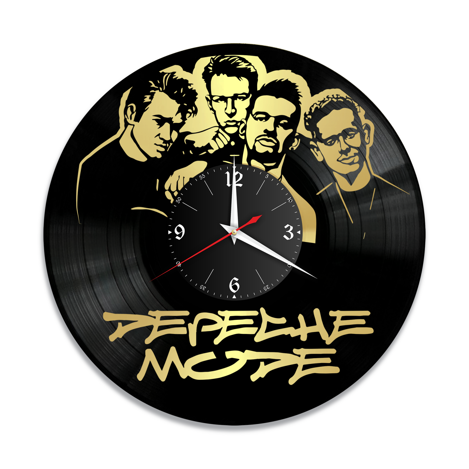Часы настенные "группа Depeche Mode, золото" из винила, №1 VW-10091-1