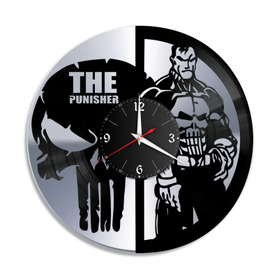 Часы настенные "The Punisher, серебро" из винила, №1