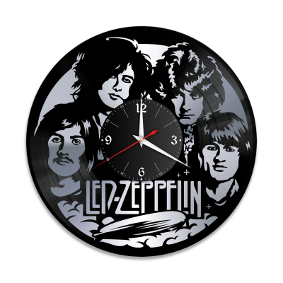 Часы настенные "группа Led Zeppelin, серебро" из винила, №2