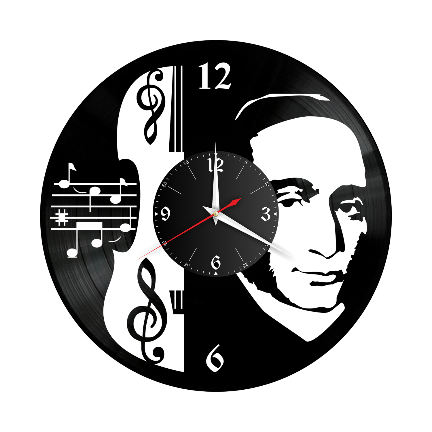 Часы настенные "Паганини (Paganini)" из винила, №1 VW-10263