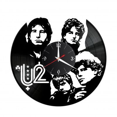Часы настенные "Группа U2" из винила, №2