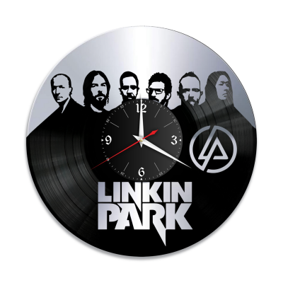 Часы настенные "группа Linkin Park, серебро" из винила, №3