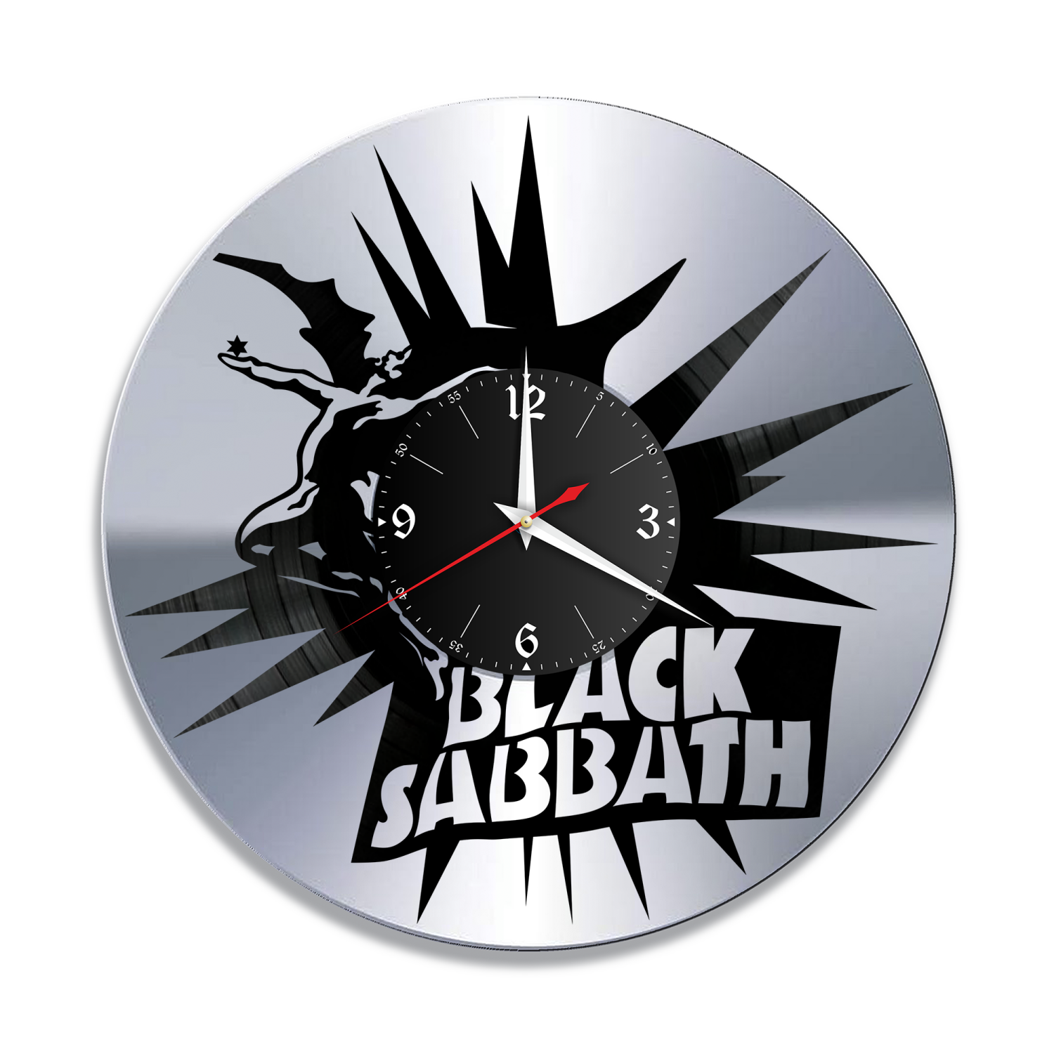 Часы настенные "группа Black Sabbath, серебро" из винила, №1 VW-10082-2