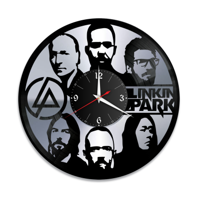 Часы настенные "группа Linkin Park, серебро" из винила, №5