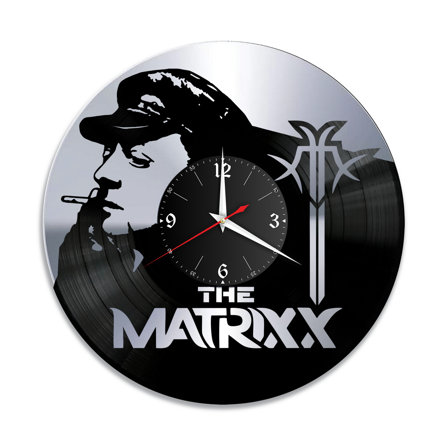 Часы настенные "группа The Matrixx, серебро" из винила, №2 VW-10007-2