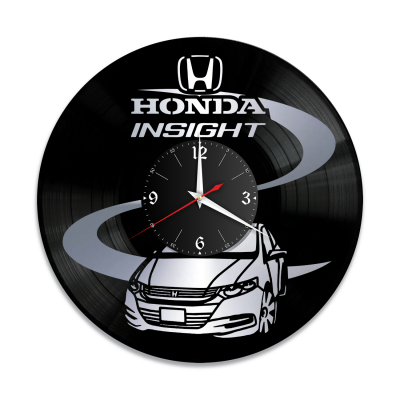 Часы настенные "Honda  Insight, серебро" из винила, №1