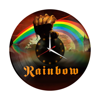 Часы настенные "группа Rainbow" из винила, №1, с принтом