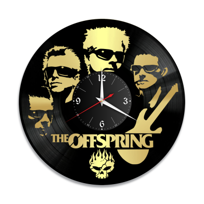 Часы настенные "группа The Offspring, золото" из винила, №1