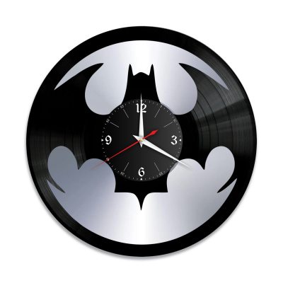 Часы настенные "Бэтмен (Batman), серебро" из винила, №4