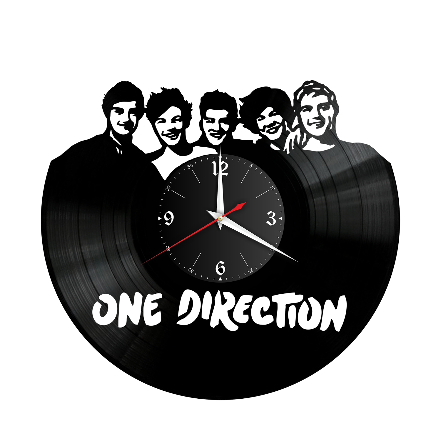 Часы настенные "группа One Direction" из винила, №1 VW-10132