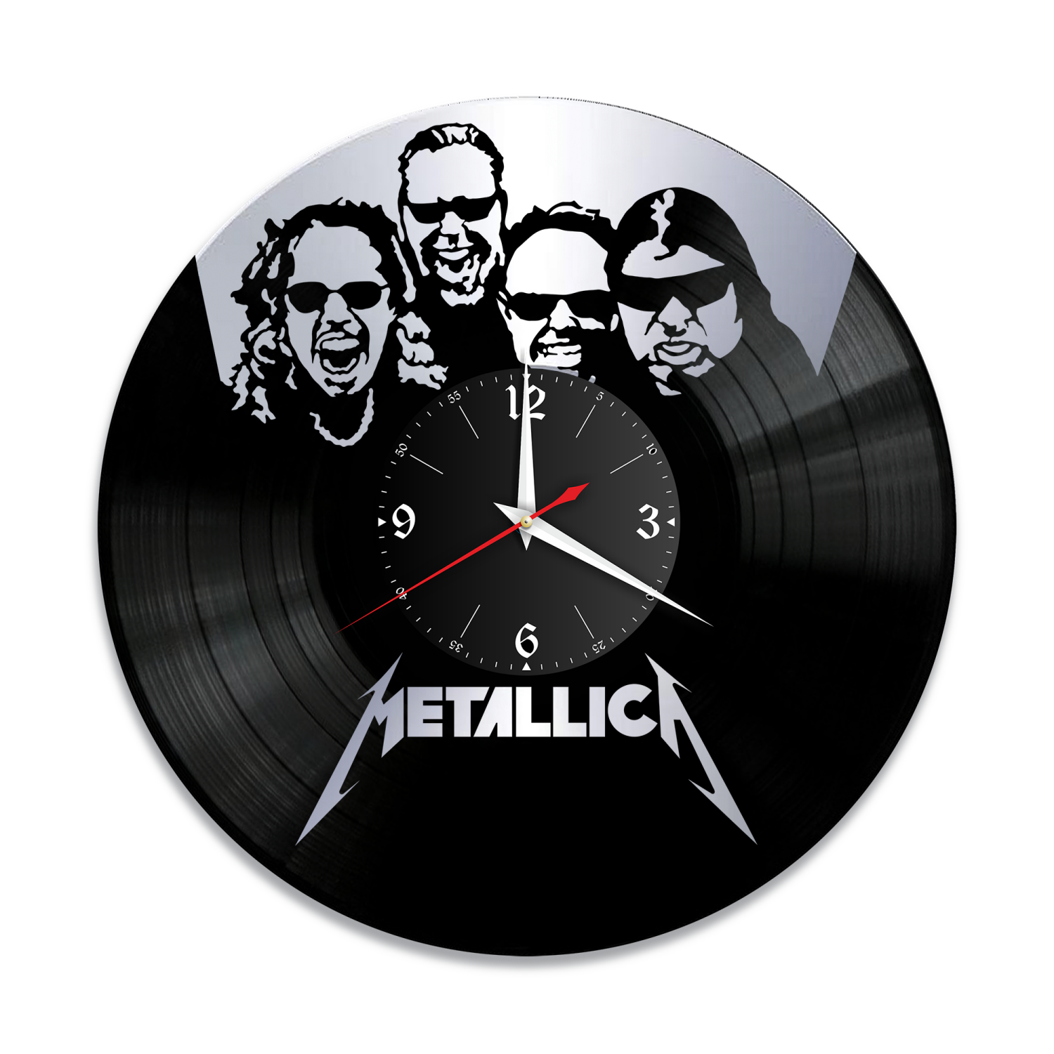 Часы настенные "группа Metallica, серебро" из винила, №3 VW-10119-2