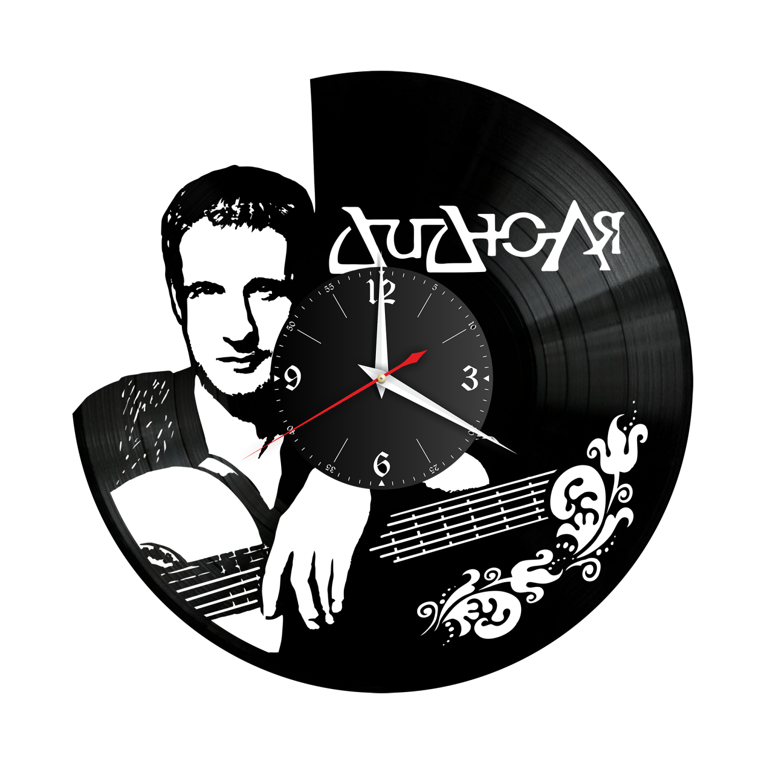 Часы настенные "ДиДюЛя" из винила, №1 VW-11003