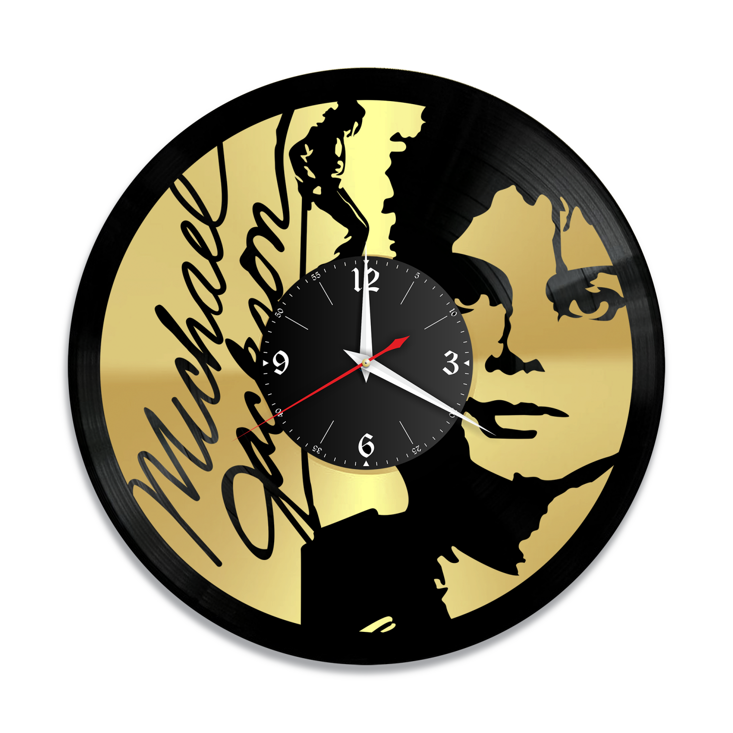 Часы настенные "Майкл Джексон, золото" из винила, №5 VW-10238-1