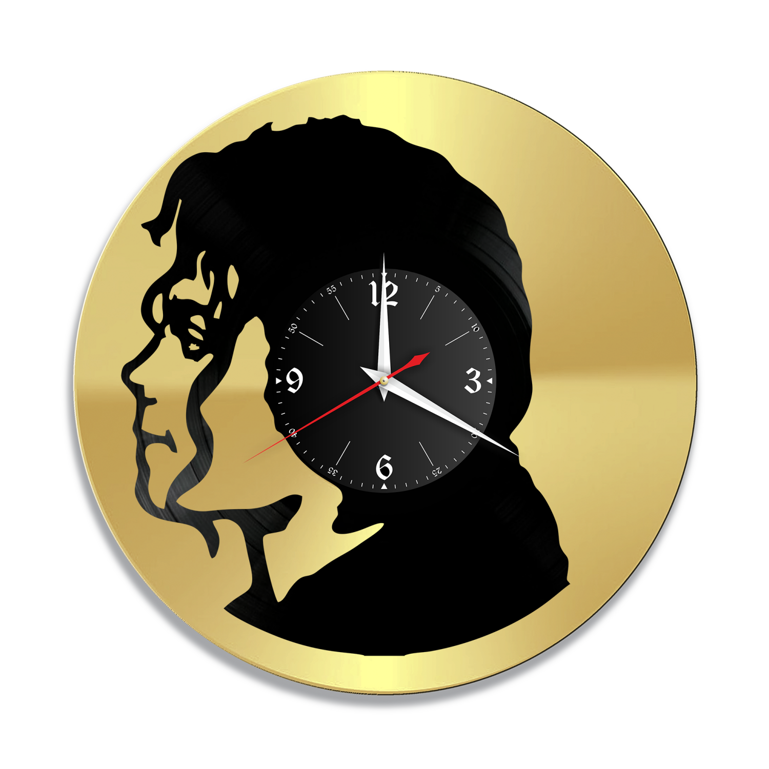 Часы настенные "Майкл Джексон, золото" из винила, №3 VW-10236-1