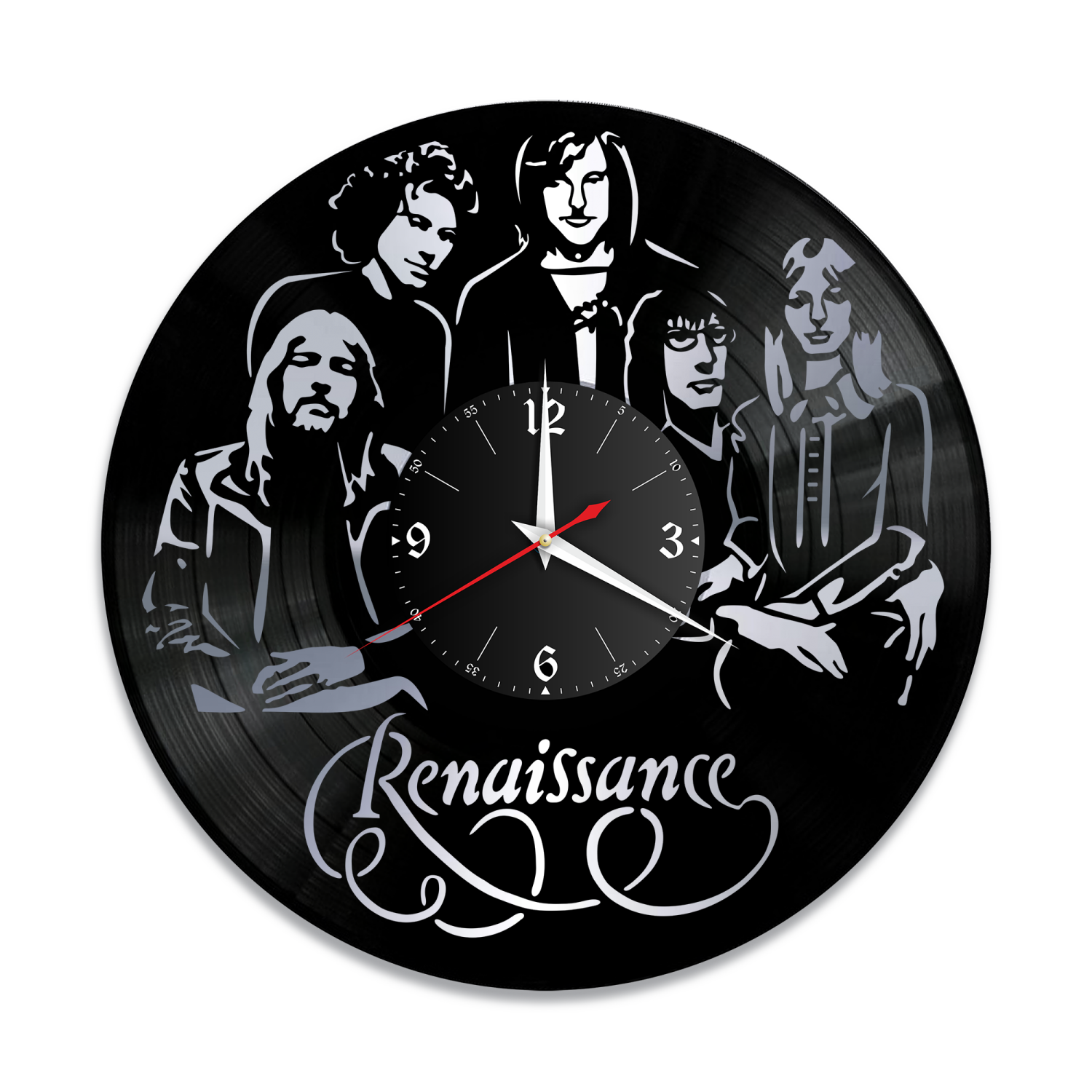 Часы настенные "группа Renaissance, серебро" из винила, №1 VW-10152-2