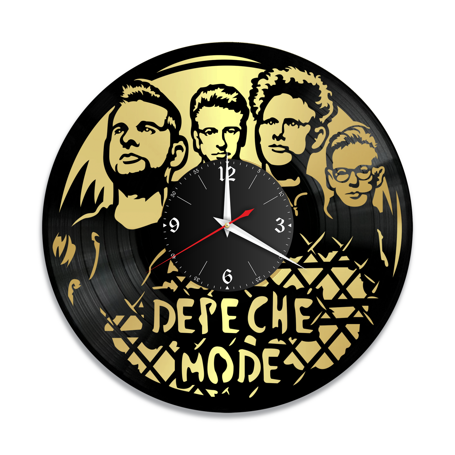 Часы настенные "группа Depeche Mode, золото" из винила, №5 VW-10095-1