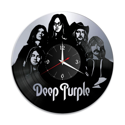 Часы настенные "группа Deep Purple, серебро" из винила, №2