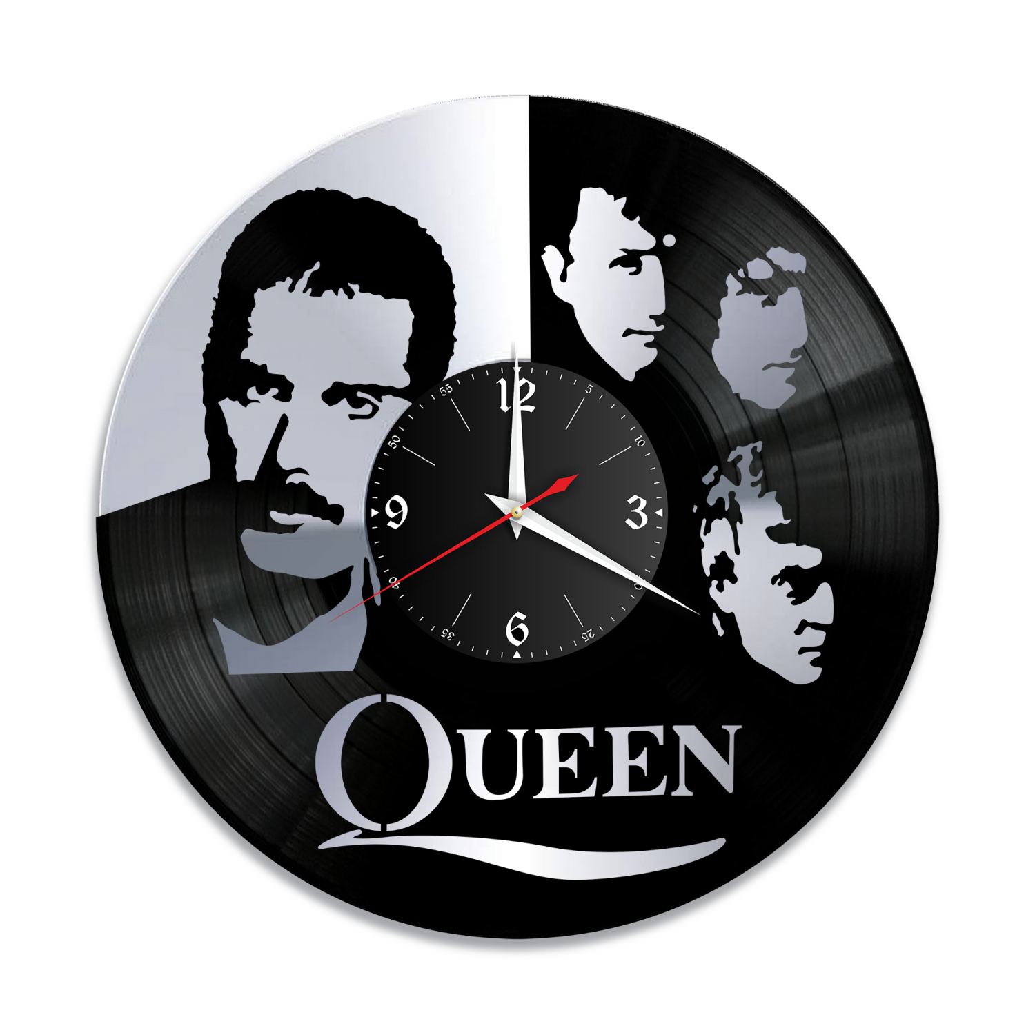 Часы настенные "группа Queen, серебро" из винила, №9 VW-10827-2